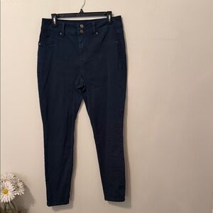 Maurice’s High Rise Navy Stretchy/Skinny Jeans [Size: L (Reg)]